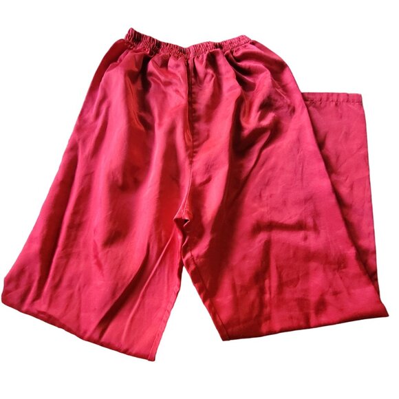 Victoria's Secret Red XS Womens PJ Set Button Up Top Brushed Cotton VTG Festive - Picture 7 of 16